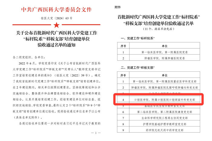 喜讯:口腔颌面外科党支部入选广西高校“双带头人”教师党支部书记“强国行”专项行动团队 第 1 张 喜讯:口腔颌面外科党支部入选广西高校“双带头人”教师党支部书记“强国行”专项行动团队 第 1 张